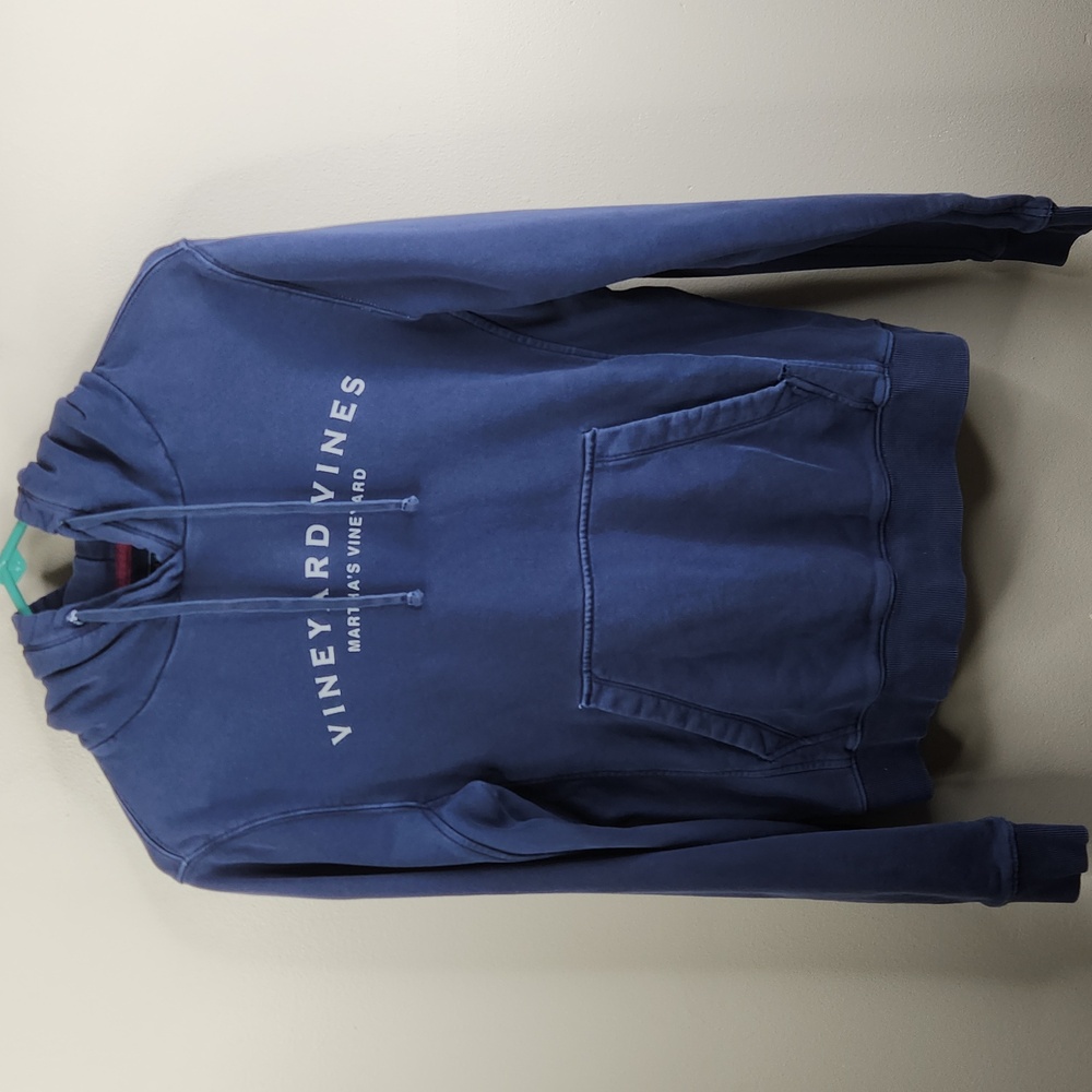 Vineyard Vines Mens Long Sleeve Pullover Drawstring Spell Out Cotton Hoodie XS